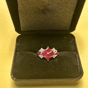 Ruby and Diamond chip ring